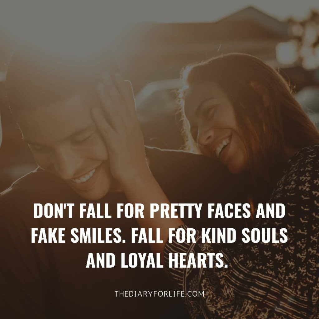 fake love quotes - Don't fall for pretty faces