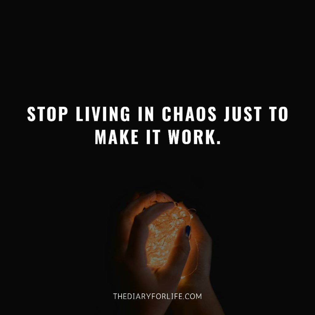 fake love quotes - stop living in chaos