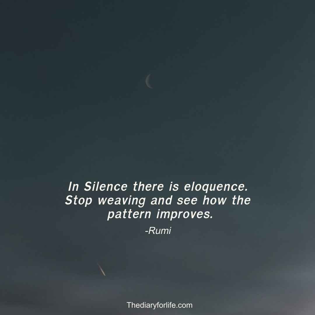 25+ Most Beautiful Rumi Quotes On Silence - ThediaryforLife