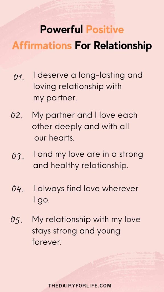 50 Most Powerful Positive Affirmations For Relationships Love