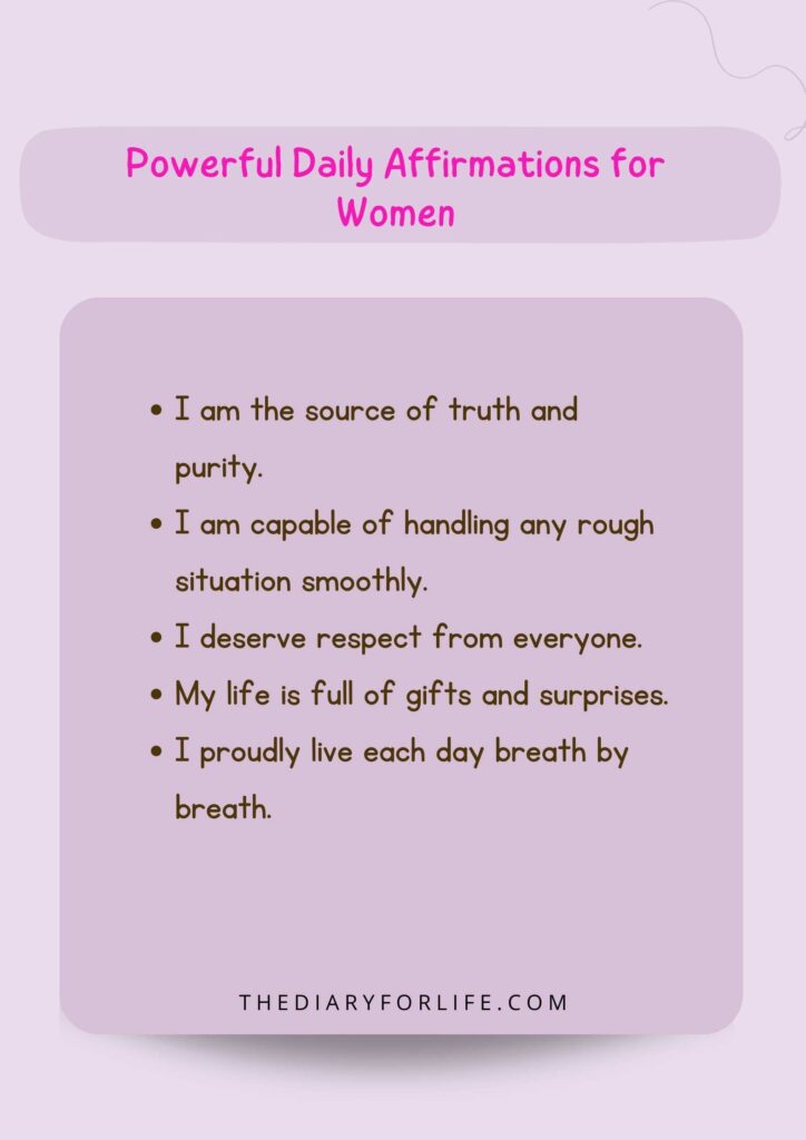 Daily Affirmations for Women