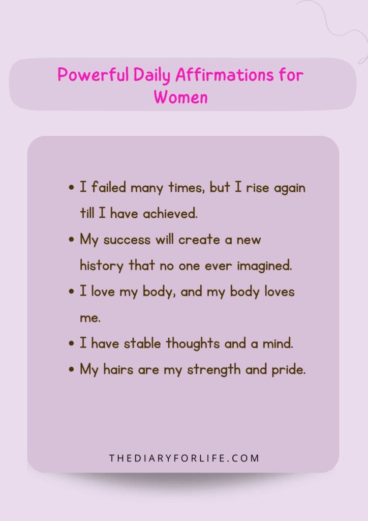 Daily Affirmations for Women