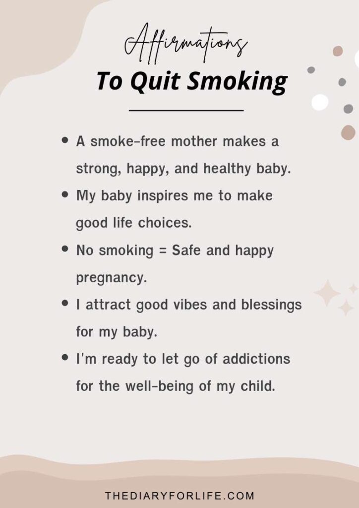 Affirmations to quit smoking