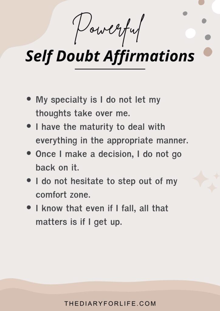 self doubt affirmations