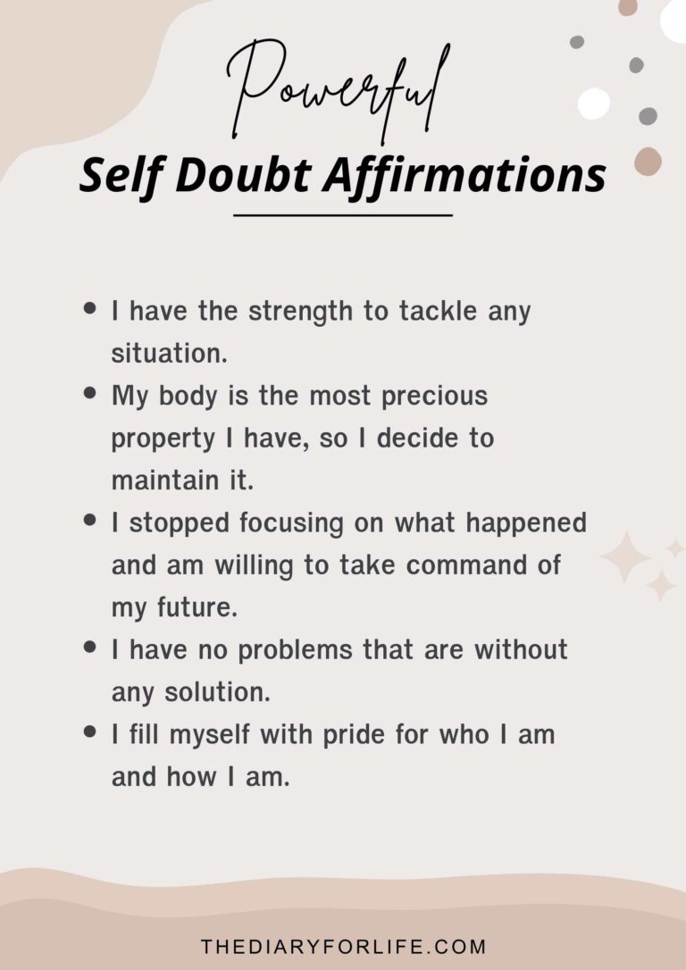 70+ Self Doubt Affirmations To Overcome Insecurity And Low Self-Esteem