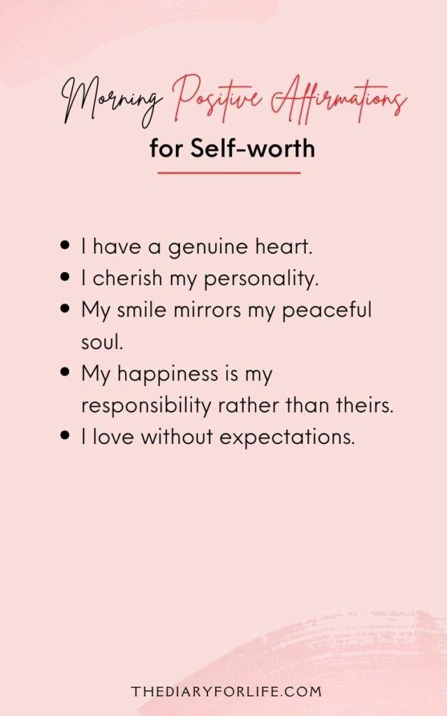 affirmations for self-worth