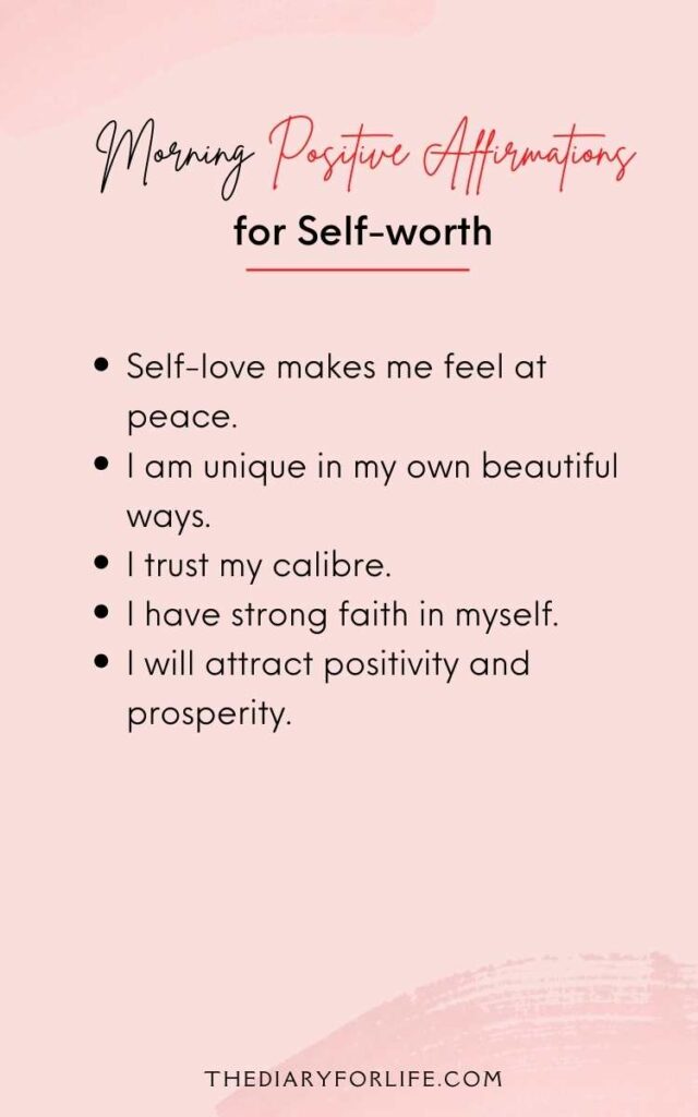 affirmations for self-worth