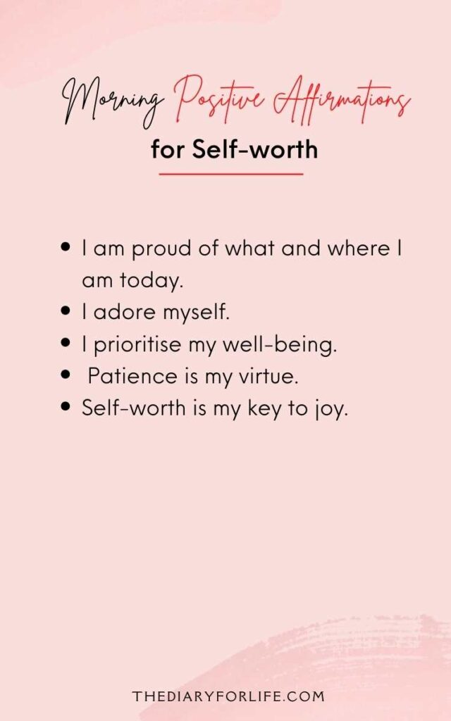 affirmations for self-worth