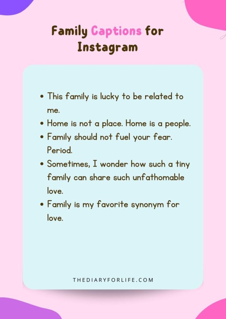 Family Captions for Instagram