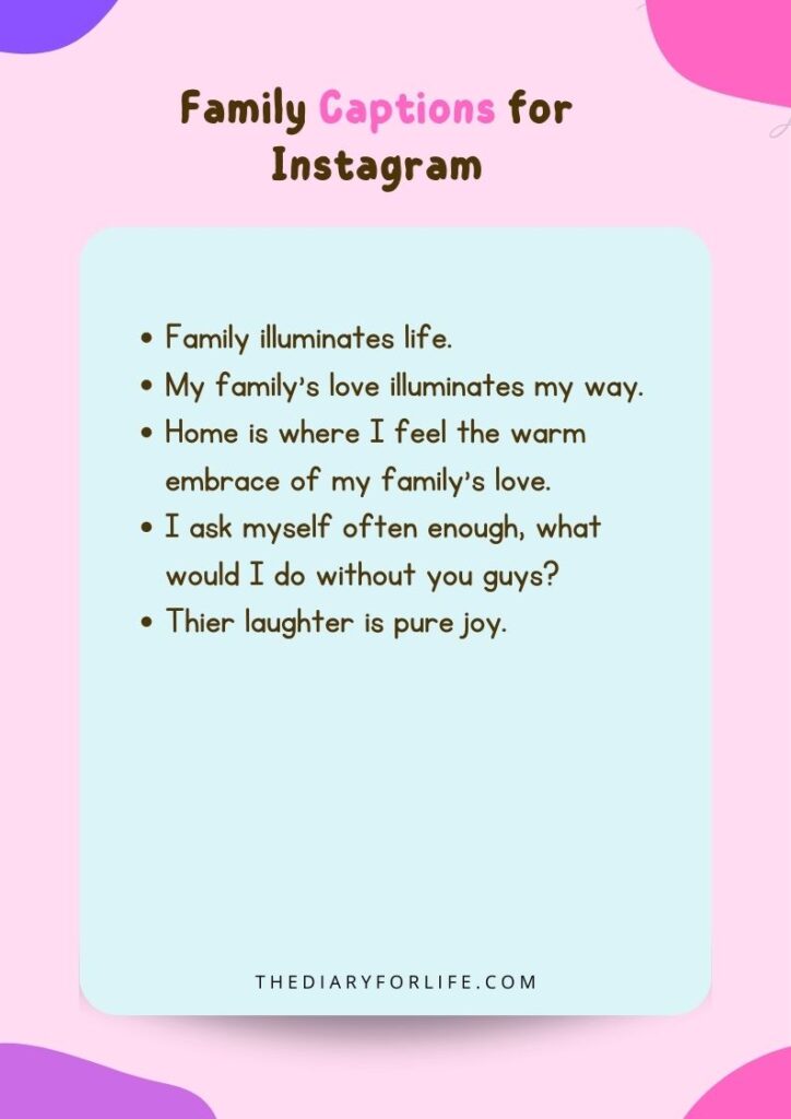 Family Captions for Instagram