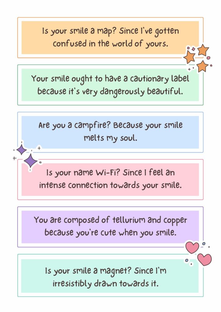 Top Pickup Lines for Smile